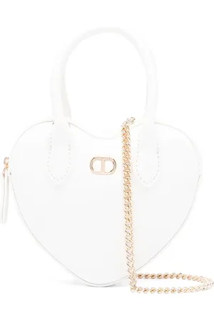 Twin-Set Bolsa en forma de corazón con placa del logo
