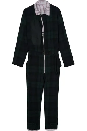 SACAI Jumpsuit de franela a cuadros