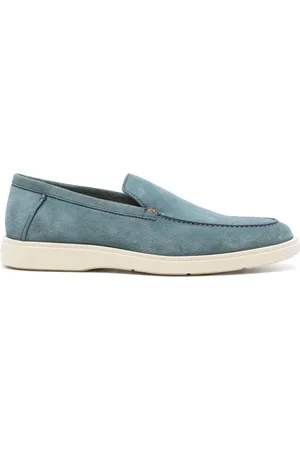santoni Mocasines de gamuza con puntera de almendra