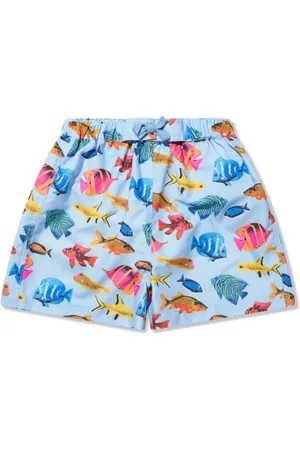 Rachel Riley Shorts de playa con peces estampados