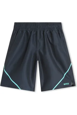 HUGO BOSS Shorts de playa con ribete en contraste