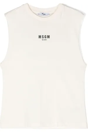 Msgm Camiseta con logo engomado