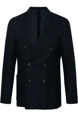 LARDINI Blazer con doble botonadura y detalle de broche