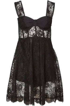 FLEUR DU MAL Vestido con diseño acampanado y encaje