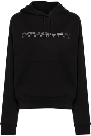 MUGLER Hoodie con letras del logo