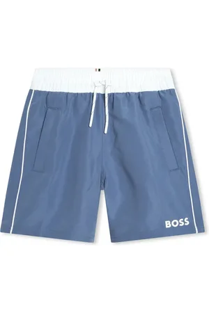 HUGO BOSS Shorts de playa con pretina en contraste