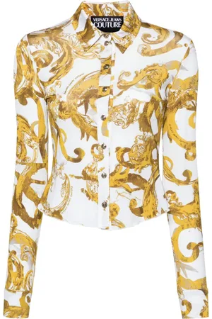 VERSACE Camisa con estampado Watercolour Couture Barocco
