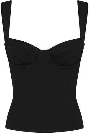 Dsquared2 Top estilo corset con placa del logo