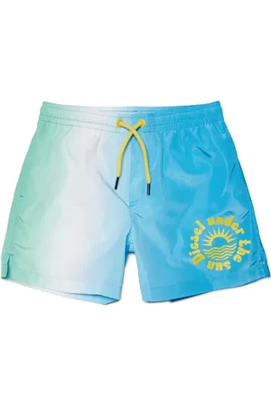 Diesel Shorts de playa con logo estampado
