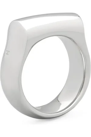 TOM WOOD Anillo de banda Crest en plata de ley reciclada