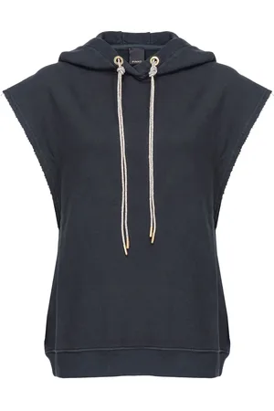 Pinko Hoodie sin mangas con detalles de cristal