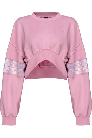 Pinko Sudadera corta bordada con lentejuelas