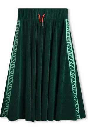 DKNY Falda midi con diseño plisado
