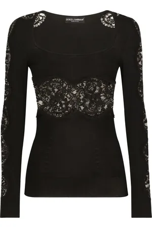 Dolce & Gabbana Suéter tejido con encaje floral