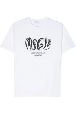 Msgm Playera con logo estampado