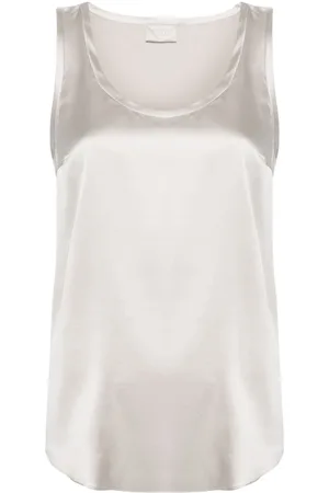Brunello Cucinelli Top de satén