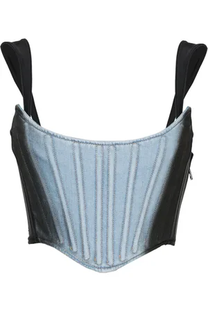 MUGLER Top estilo corset con efecto degradado
