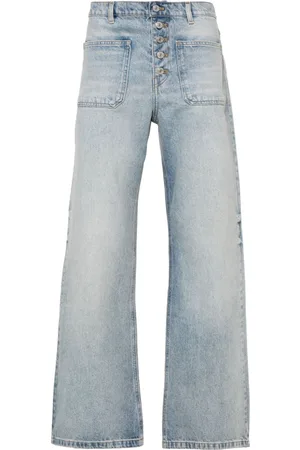 Courrèges Jeans rectos con logo bordado