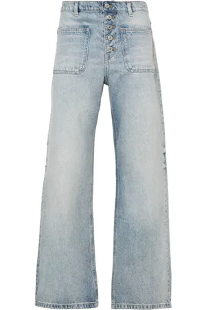 Courrèges Jeans rectos con logo bordado