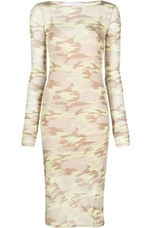 Patrizia Pepe Vestido de tul con estampado militar