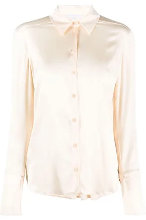 Patrizia Pepe Camisa satinada con cuello de pico
