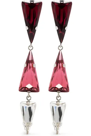 Patrizia Pepe Aretes triangulares con detalles de cristal