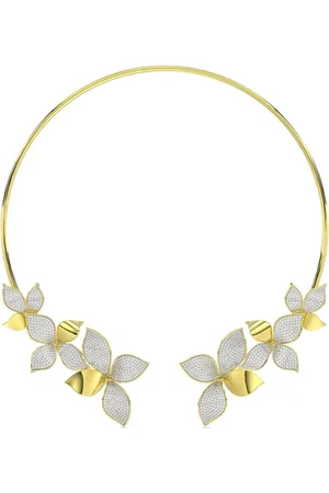 Marchesa Notte Collar Wild Flower en oro amarillo de 18kt con diamante