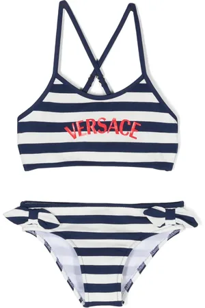 VERSACE Bikini con estampado de rayas