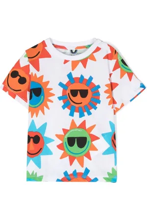 Stella McCartney Playera con motivo Sunshine Face