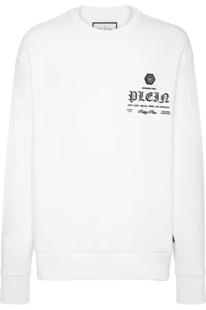 Philipp Plein Sudadera con apliques del logo y cuello redondo