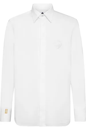 BILLIONAIRE Camisa de popelina con logo bordado