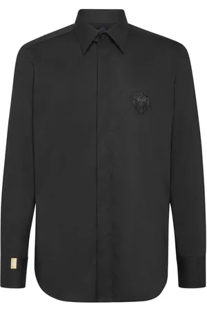 BILLIONAIRE Camisa de popelina con logo bordado