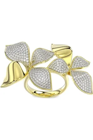 Marchesa Notte Anillo Wild Flower en oro de 18kt con diamante
