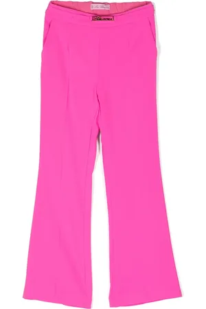 MISS BLUMARINE Pantalones rectos con placa del logo