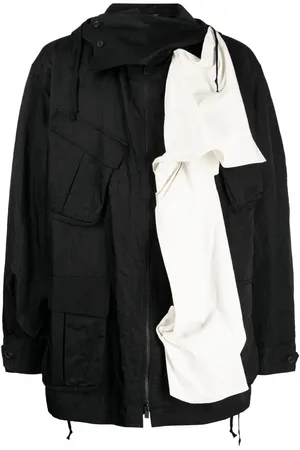 YOHJI YAMAMOTO Chamarra asimétrica con capucha