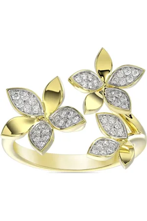 Marchesa Notte Anillo Wild Flower en oro amarillo de 18kt con diamante