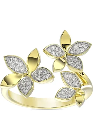 Marchesa Notte Anillo Wild Flower en oro amarillo de 18kt con diamante