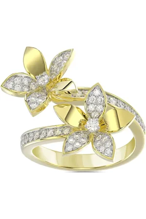 Marchesa Notte Anillo Wild Flower en oro de 18kt con diamante