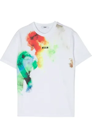 Msgm Playera con estampado gráfico y logo
