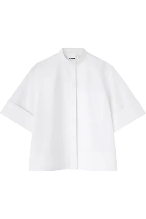 Jil Sander Camisa con cuello mao