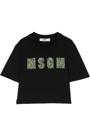 Msgm Playera con aplique del logo