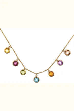 SwaytaSha Collar en oro amarillo de 18kt con gemas