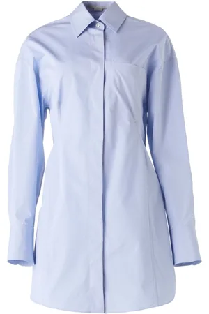 Stella McCartney Vestido camisero midi de popelina