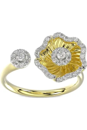 Marchesa Notte Anillo Halo Flower en oro de 18kt con diamante