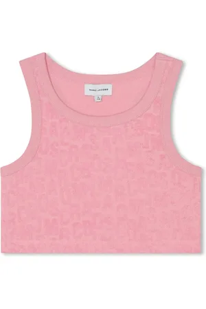 Marc Jacobs Top corto con logo en jacquard