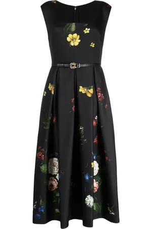 Elie saab Vestido de seda acampanado