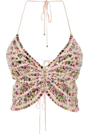BLUMARINE Top con cuello halter