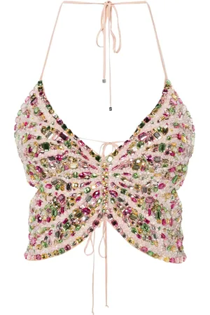 BLUMARINE Top con cuello halter