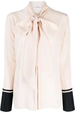Victoria Beckham Camisa de seda con moño en el cuello