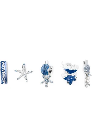 MONNALISA Clips para el cabello con detalle de estrellas de mar